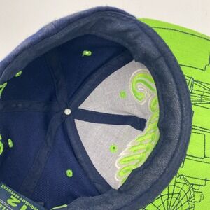 High Quality Headwear Unisex OS Seattle 12 Snapback Hat Navy Green Skyline Bill